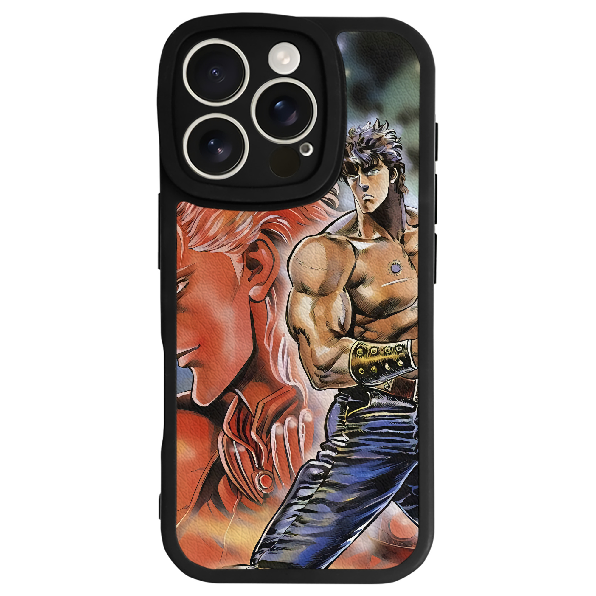 （画像用） 北斗の拳 Fist of the North Star 【iPhone 16シリーズ対応】シリコンスマホケース（レザー調） 材質：シリコン